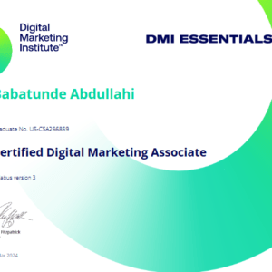 certified Digital Marketing Associate 2